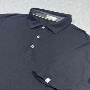 Tasc Polo Shirt Mens XL Black Short Sleeve Collared Cloud Performance Breathable